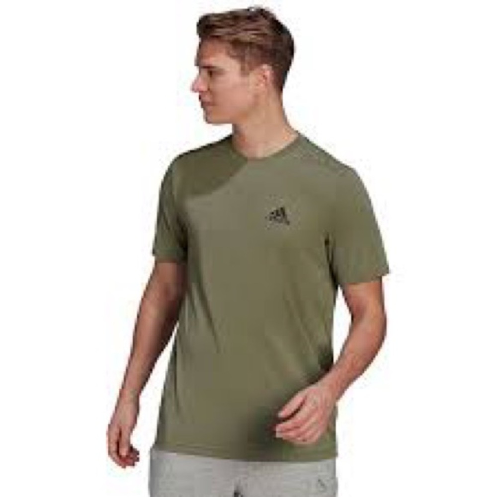 Adidas Sage Green Tee with Logo